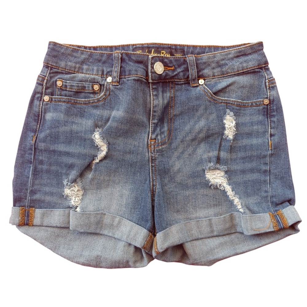 INDIGO REIN Girls Size 7 Denim Shorts‎ Blue Jean Shorts 28 in Waist, Casual